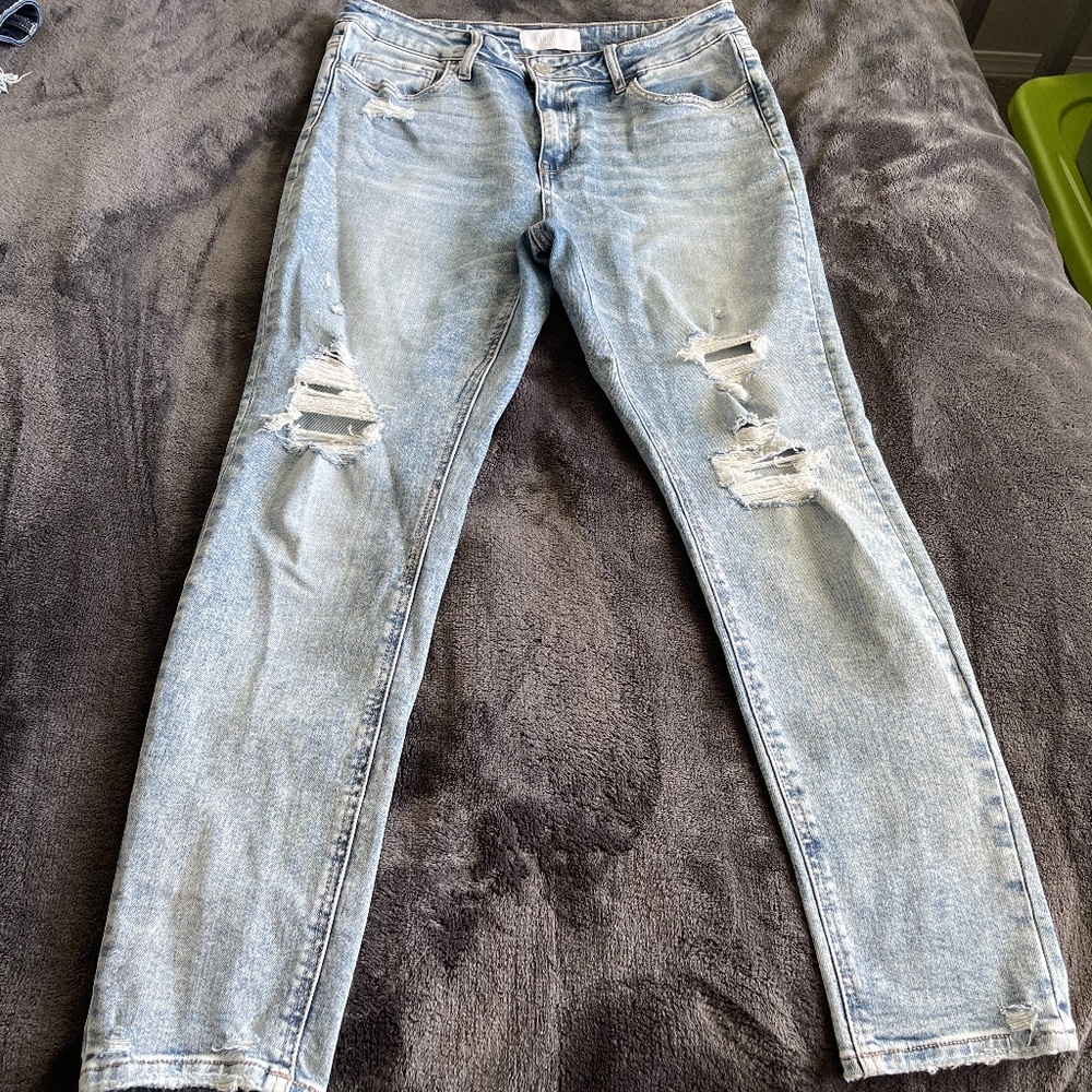 Acid wash skinny jeans